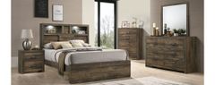 BAILEY 4 PIECE BEDROOM (Dresser, Mirror, Queen Bed and one Night Stand )