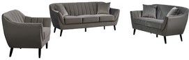 Mazin Furniture Odette Gray Velvet Chair-1