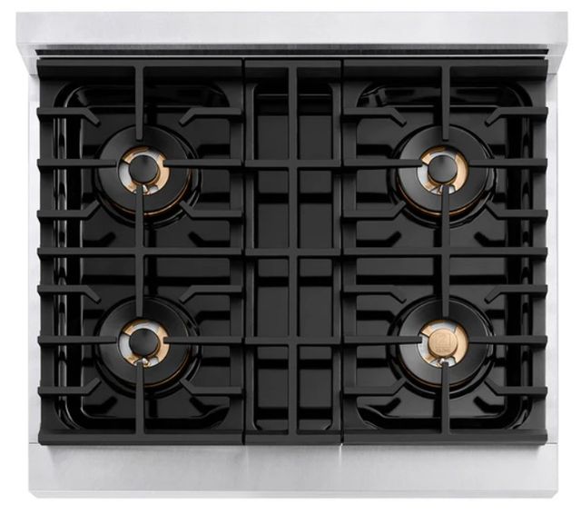 ZLINE Paramount 30" 4.2 Cu. Ft. Satin Stainless Steel Gas Range with 4 Burner DuoPro™ Cooktop and Convection Gas Oven-3