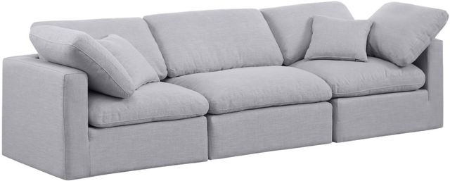 Meridian Furniture Indulge 3-Piece Gray 105" Sofa-0