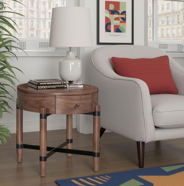 Legends Home Tranquility Walnut End Table-1