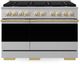ZLINE Marino 48" Stainless Steel Pro Style Dual Fuel Range with 8-Burner DuoPro™ Cooktop and Electric Convection Oven and Polished Gold Accents-0