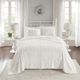 Olliix by Madison Park White King/California King Sabrina 3 Piece Tufted Cotton Chenille Bedspread Set-0