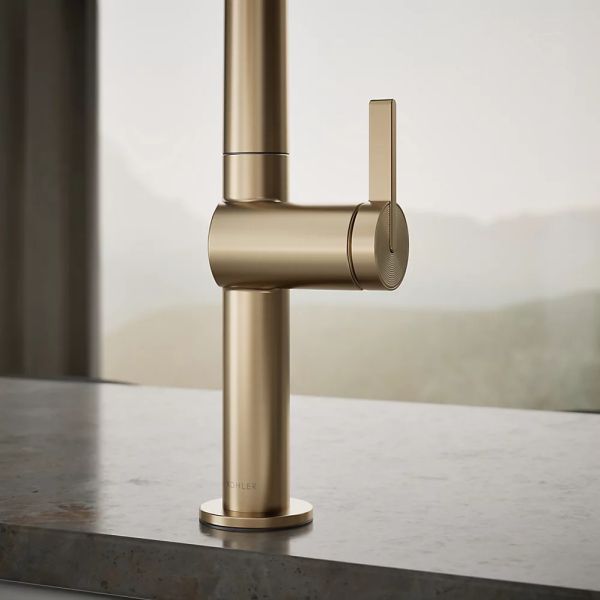 KOHLER® Components® Vibrant Brushed Bronze Pull-Down Kitchen Sink Faucet with 2-Function Sprayhead-4