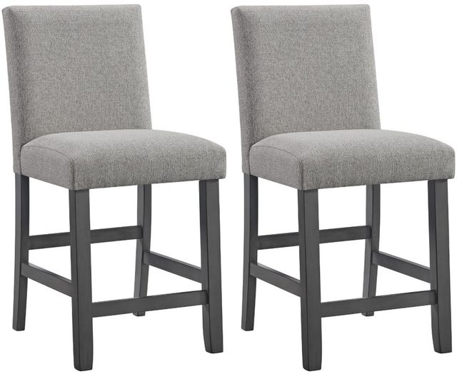 Elements International Seneca Gray Counter Side Chair-3