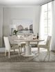 Hooker® Furniture Cascade Terrain Pedestal Dining Table with Textured Gesso Base-1