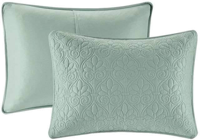Olliix by Madison Park Seafoam King/California King Quebec Reversible Coverlet Set-4
