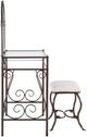 Linon Clarisse 3-Piece Dark Metal Vanity Set-4