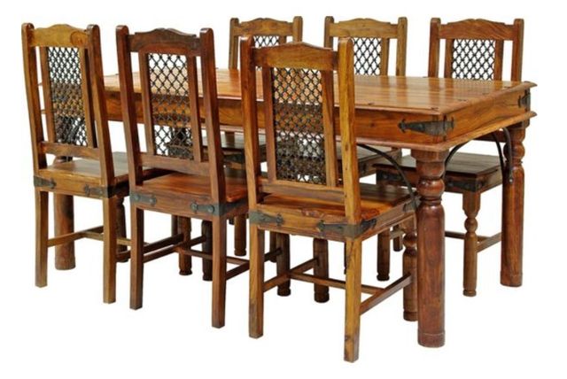 Jaipur Furniture Ganga Range Brown Dining Table-0