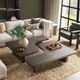 Classic Home Melina 2-Piece Havana Brown 63" Coffee Table-1