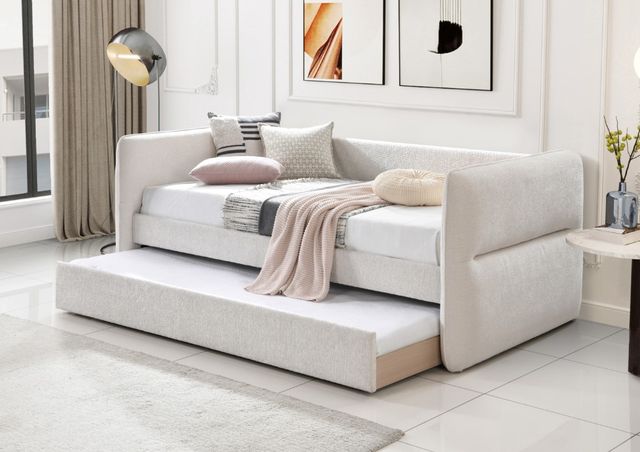 Crown Mark Philipa Oatmeal Upholstered Daybed-2