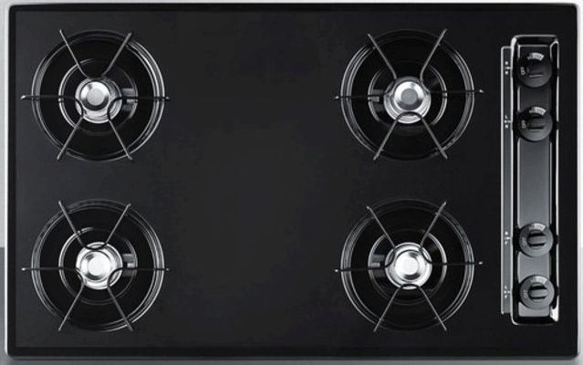 Summit® 30" Black Gas Cooktop-0
