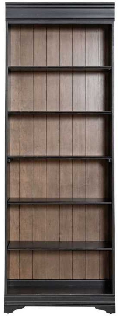 Liberty Furniture Meritage Aged Charcoal/Caramel 84" Bookcase-2