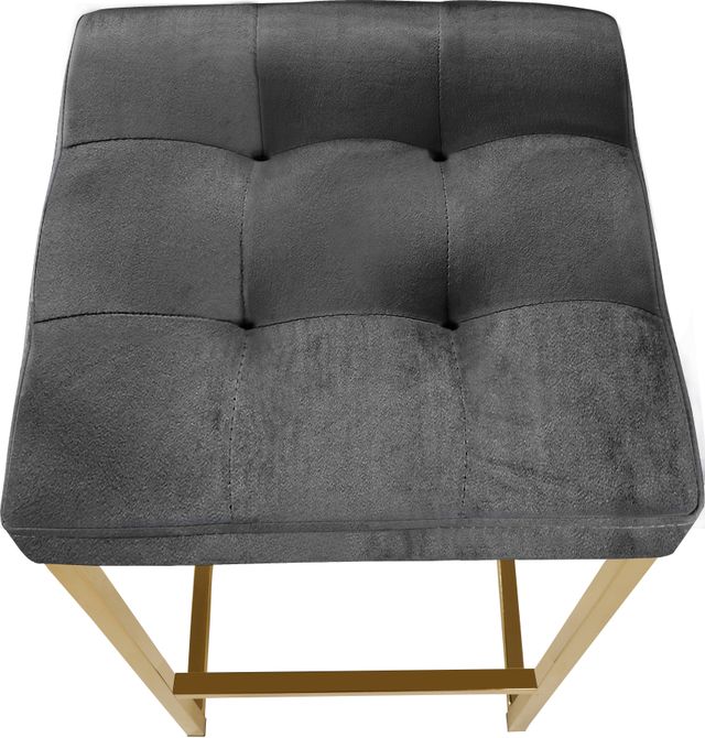 Meridian Furniture Nicola Gray Velvet Counter Stool-2
