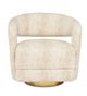 Currey & Company Maren Cream Wild Natural Swivel Chair-0
