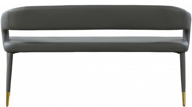 Meridian Furniture Destiny Grey Vegan Leather Bench-2