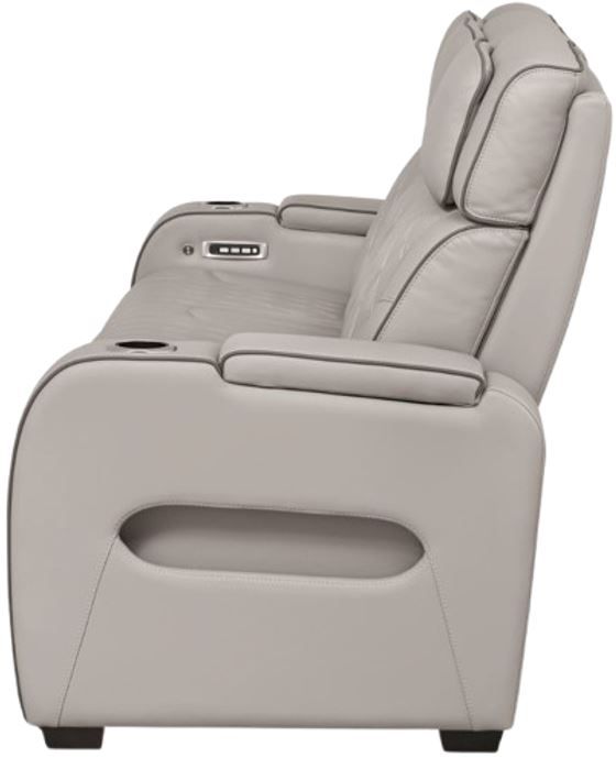 Signature Design by Ashley® Boyington Gray Power Reclining Sofa with Adjustable Headrest-3
