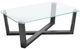 Magnussen Home® Wexler Black Truffle Cocktail Table with Clear Glass Top-4