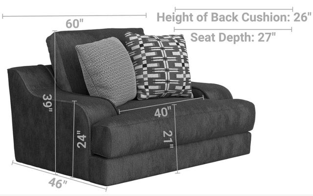 Jackson Furniture Olympus Sapphire Chair and a Half with Cuddler Cushion-2