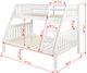 Donco Kids Austin White Youth Twin/Full Mission Bunkbed-2
