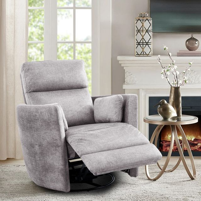 Emily Swivel Recliner - Silver-1