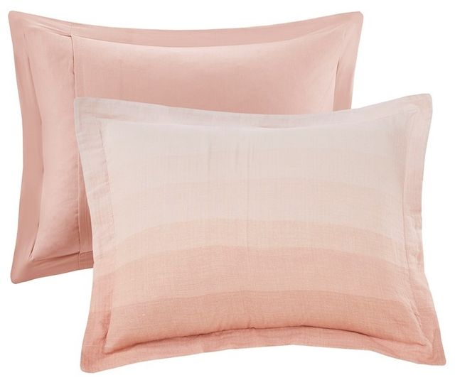 Olliix by Urban Habitat Maren 5 Pieces Ombre Blush King/California King Printed Cotton Gauze Comforter Set-1