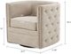 Olliix by Madison Park Cream Capstone Swivel Chair-1