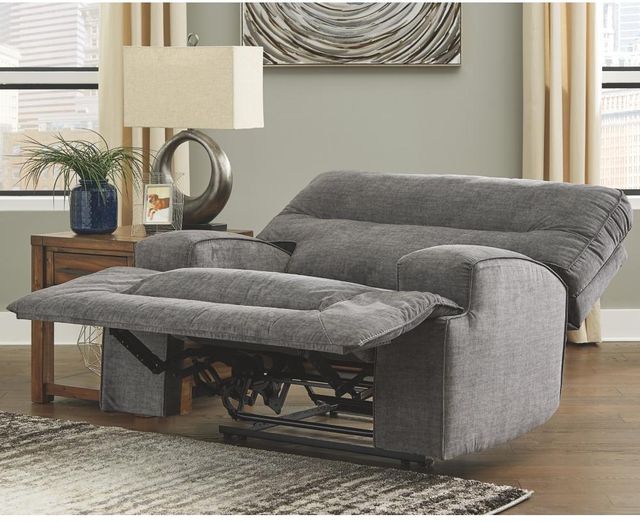 Signature Design by Ashley® Coombs Charcoal Wide Seat Recliner-4