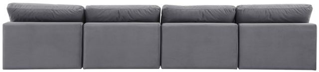 Meridian Furniture Comfy 4-Piece Gray Velvet Armless Sofa -3