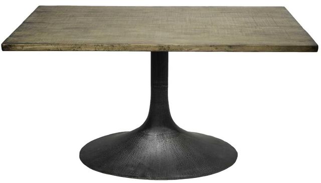 Nest Home Collections Megan Antique Natural Dining Table with Iron Base-3