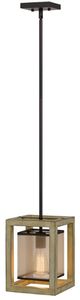 Cal® Lighting & Accessories Palencia Distressed Oak Pendant-2