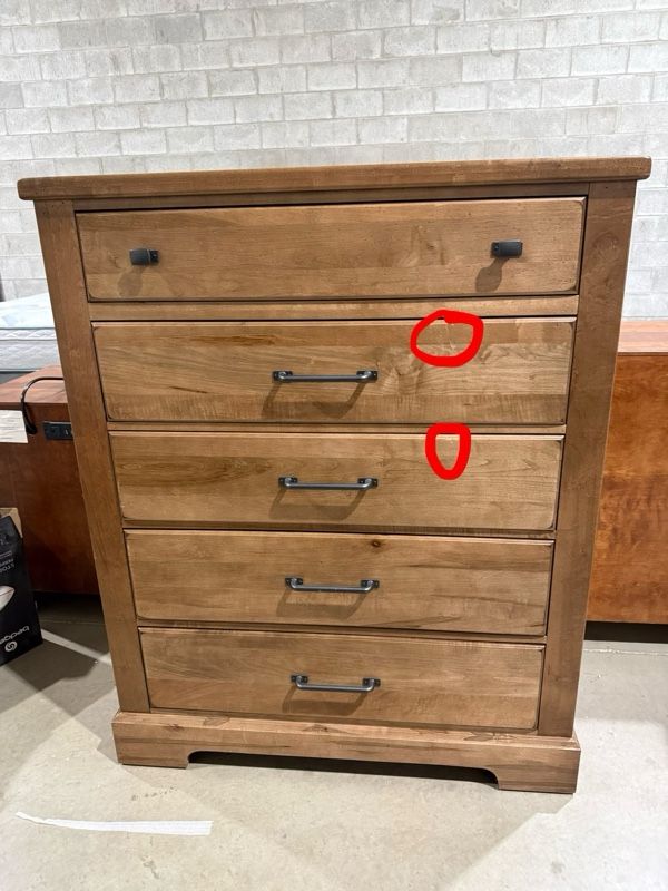 Clearance Vaughan-Bassett Artisan & Post Collection Cool Rustic Amber 5 Drawer Chest-0