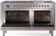 Ilve® Nostalgie II Series 60" Stainless Steel Pro Style Dual Fuel Range-1