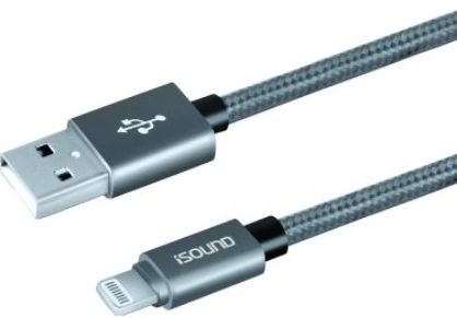 i.Sound Heavy-Duty 10 Ft. Braided Charge & Sync USB Cable with Lightning Connector-0