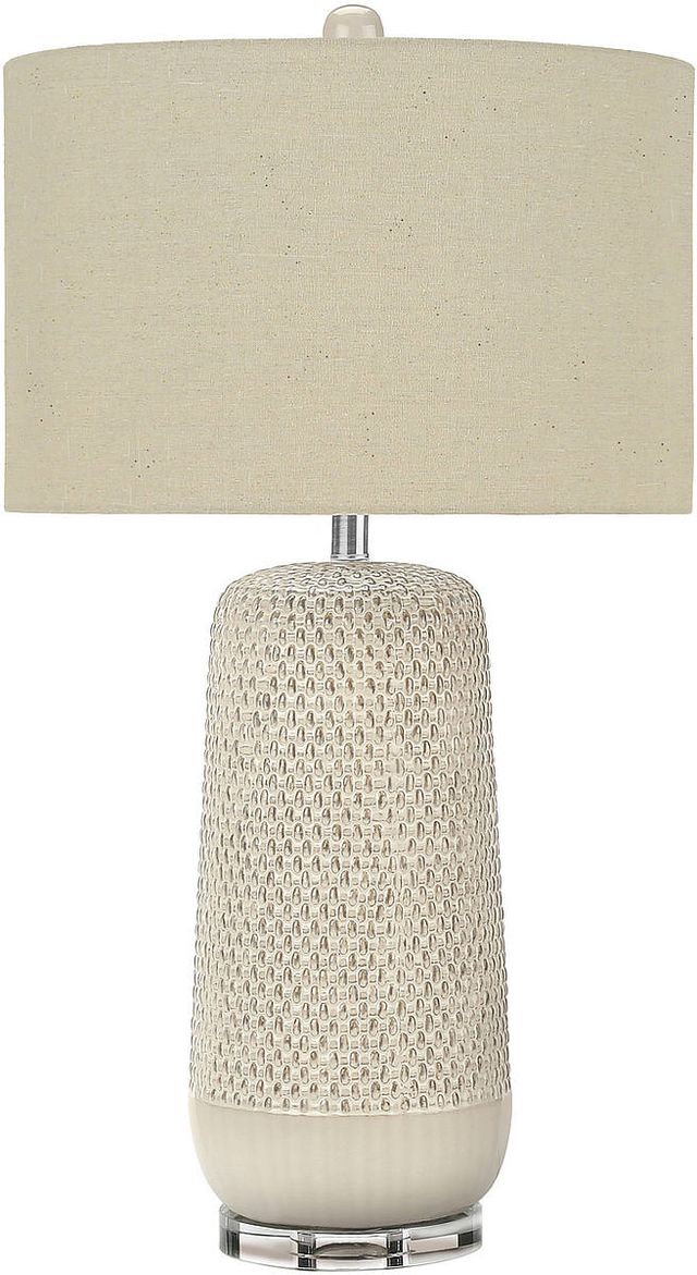 Monarch Specialties Inc. 31"H Cream Ceramic Table Lamp-0
