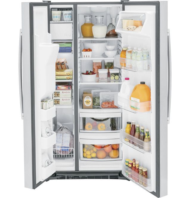 GE® 33" 23.0 Cu. Ft. Fingerprint Resistant Stainless Steel Side-by-Side Refrigerator-2