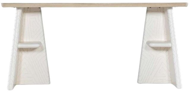 Hooker® Furniture Commerce and Market Light Elm Writing Table with Creamy White Base-2