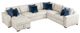 Homelegance® Isla 4-Piece Beige Sectional with Reversible Chaise, Pull-out Bed and Hidden Storage-0