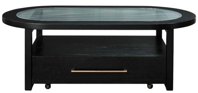 Signature Design by Ashley® Winbardi Glass Top Coffee Table with Black Base-1