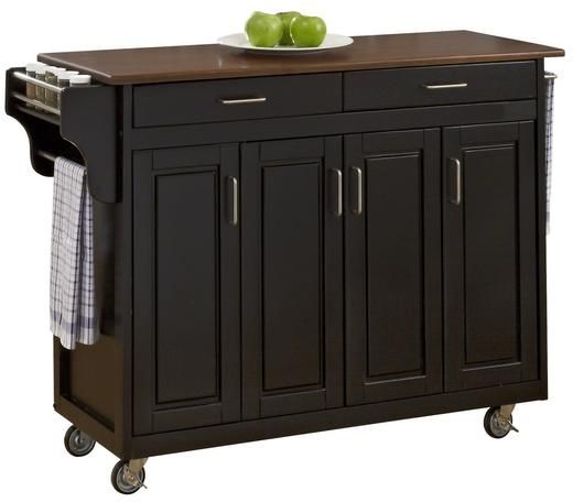 homestyles® Create-a-Cart Black Kitchen Cart-0