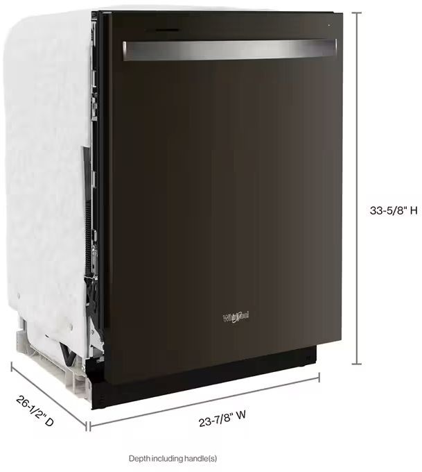 Whirlpool® 24" Black Stainless Built-In Dishwasher-3