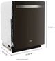 Whirlpool® 24" Black Stainless Built-In Dishwasher-3