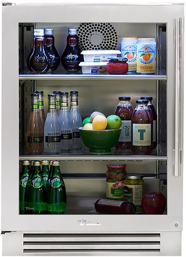 True® 24" 5.6 Cu. Ft. Stainless Steel Under Counter Refrigerator-0