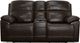 Flexsteel® Jackson Dark Brown Power Reclining Loveseat with Console and Power Headrests-1