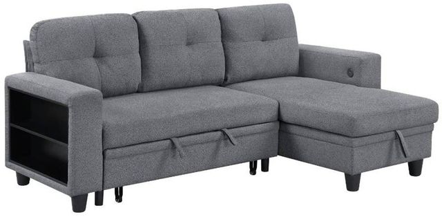 Homelegance® Robinson 3-Piece Gray Sectional with Reversible Chaise-0