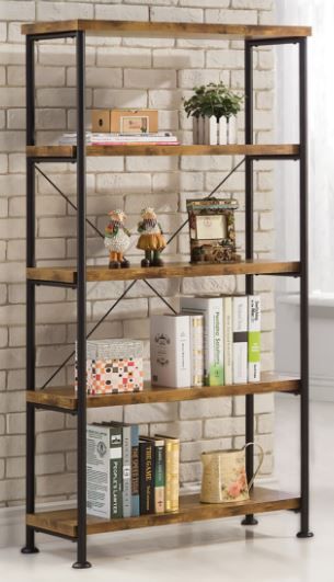 Coaster® Analiese Antique Nutmeg Open Bookcase-1