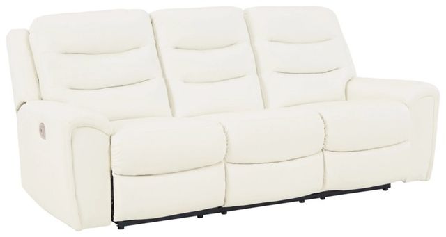 Signature Design by Ashley® Warlin White Power Reclining Sofa-0