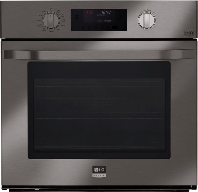 LG Studio 29.75" Black Stainless Steel Electric Single Oven Built In-1