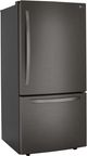 LG 33 in. 25.5 Cu. Ft. PrintProof™ Black Stainless Steel Bottom Freezer Refrigerator-2