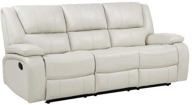 Coaster® Camila White Upholstered Motion Reclining Sofa-0